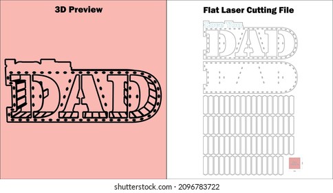 This is a flower gift box specially for fathers.
available for all 3mm material thicknesses