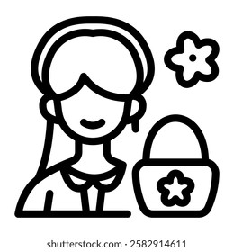 This Flower Girl icon is suitable for Wedding, Relationship, Valentine, etc
