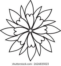 This is a flower mandala design