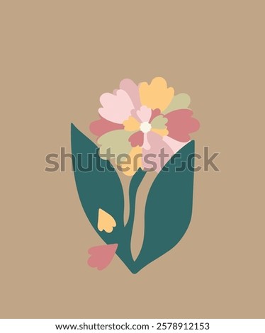 This flower is more than just an image; it is a manifestation of art that embraces imperfection with grace. Inspired by cut-out art in the style of Henri Matisse adding an artistic touch.