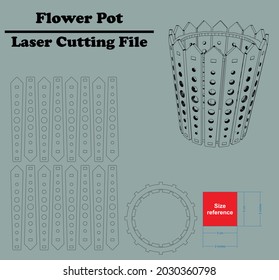 this is a flower pot. it has to cut by a laser cutting machine for all 3mm material thicknesses.