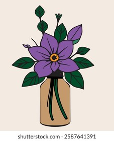 This is a flower vase line art 