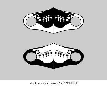 this is the flowers design on the mask