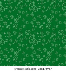 This is a flowers seamless hand drawing in  white  style