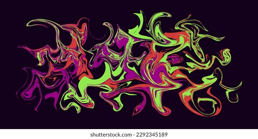 This is a flowing illustration with an abstract theme in vector form