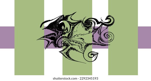 Esta es una ilustración de flujo con un tema abstracto en forma vectorial