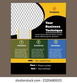 This  flyer can be used as various business . Its build
style and shapes are very carefully designed. It uses vectors all the time.