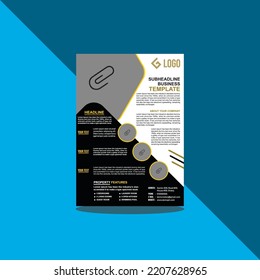 This is a Flyer Corporate Template Design, graphic elements, Template Design, abstract business flyer design layout.