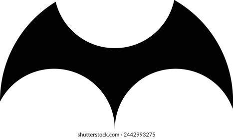 This is a flying bat design icon