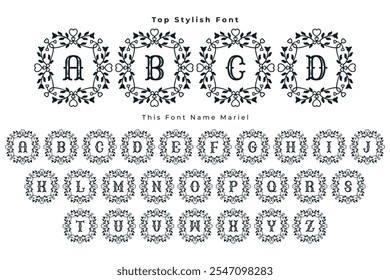 This Font Name Mariel Font. For wedding invitations, cards, decoration.