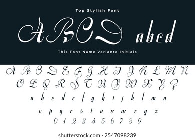 Este Nome De Fonte Variante Iniciais. Para convites de casamento, cartões, decoração.