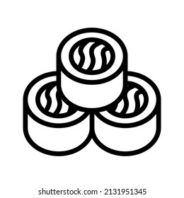 This is a food icon that uses a outline style