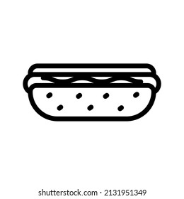 This is a food icon that uses a outline style