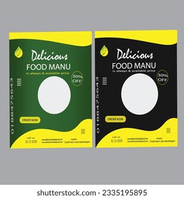 This is a FOOD MANU. It is a clear image.