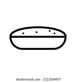 This is a food-related icon that uses an outline style for your design projects