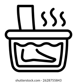 This Foot bath icon is suitable for Beauty Salon, Spa, Barber Shop, etc
