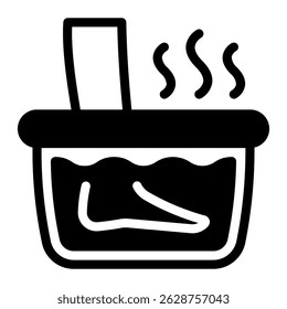 This Foot bath icon is suitable for Beauty Salon, Spa, Barber Shop, etc