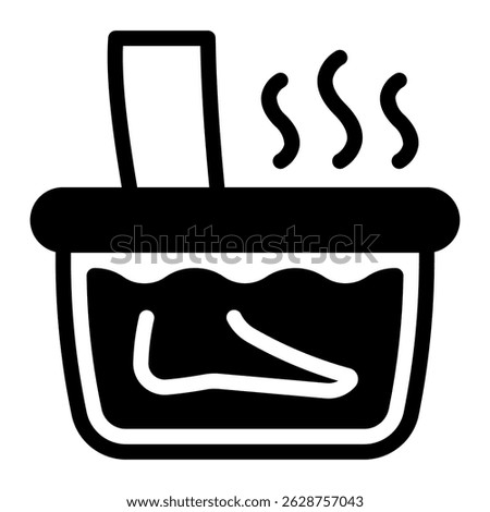 This Foot bath icon is suitable for Beauty Salon, Spa, Barber Shop, etc