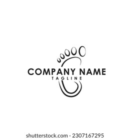Este es el diseño del logo para cuidado de pies