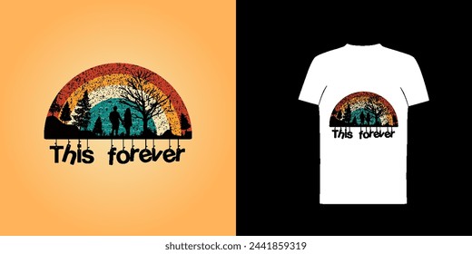 This Forever Couple T shirt Design Hiking and Travel Hawaii T shirt Design. it's a unique design.