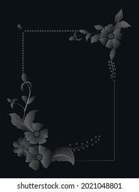 This is an frame design illustration. It can be used Invitation card, envelope , text decoration.