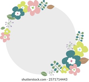 This is a frame with hand-drawn flowers.