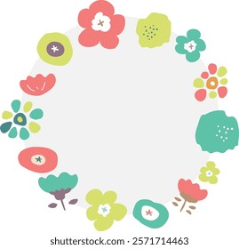 This is a frame with hand-drawn flowers.