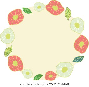 This is a frame with hand-drawn flowers.
