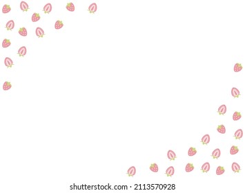 This is a frame illustration using strawberries as a motif.