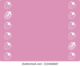 This is a frame illustration using strawberries as a motif.