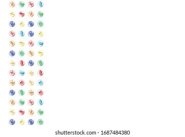 This is a frame image of the illustration of the toy "marbles".