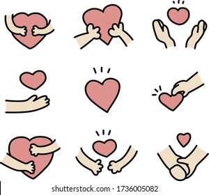 this is frat icon set of heart.