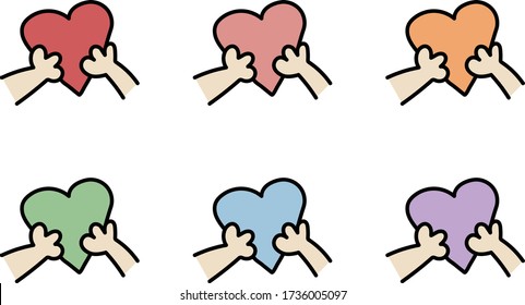 this is frat icon set of heart.