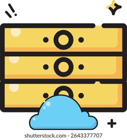 This free database fill icon is suitable for illustrating data management, cloud integration, and information processing concepts. Useful for various graphic design projects.