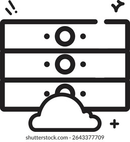 This free database line icon is ideal for designs related to data servers, storage concepts, and network infrastructure. Perfect for educational and commercial use.