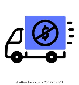 This Free Delivery icon is suitable for shopping, online shopping, etc.