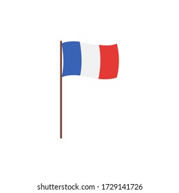 This is French flag. Vector illustration. Could be used for French National Day, July 14, Bastille Day.