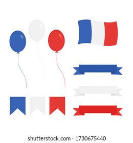 This is French objects. Vector illustration. Could be used for French National Day, July 14, Bastille Day.