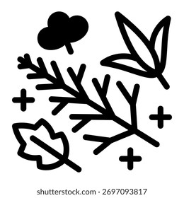 This Fresh Herbs icon is suitable for use in Supermarket.