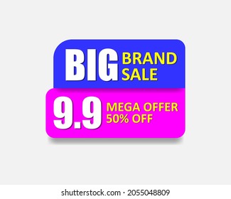 This friday Big brand,mega offer 50% off, suitable for pop up element ads banner 
File EPS 10 
Size artboard 5000 x 4000