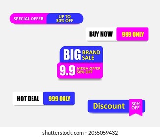 This friday set special offer up to 30%,Hot deal 999 only,big brand mega offer 50% off,discount 30% off, suitable for pop up element ads banner 
File EPS 10 
Size artboard 5000 x 4000