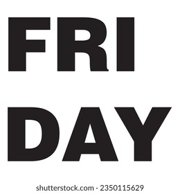This is a Friday typography design.