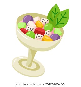 This Fruit cocktail illustration is for Indonesian food or Indonesia event etc