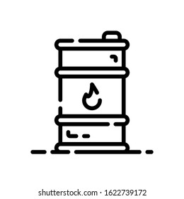 this is fuel barrel vector icon on a white background.