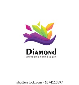 this is a full color diamond logo