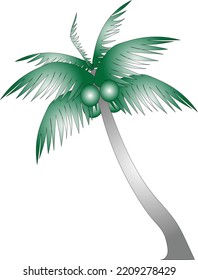 Este es un vector de coco editable a todo color