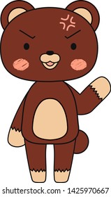 This is a full-length illustration of the cute Bear character set.