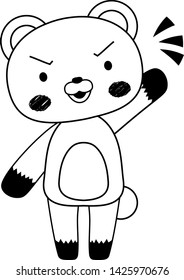 This is a full-length illustration of the cute Bear character set.