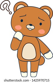 This is a full-length illustration of the cute Bear character set.