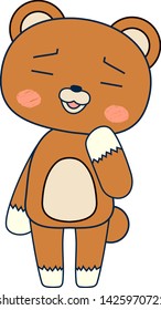 This is a full-length illustration of the cute Bear character set.